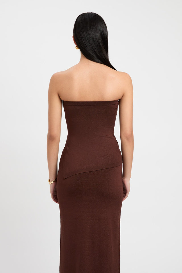 front Isla Top Kookai Fitted Squareneck Sleeveless Womens-Blouse 