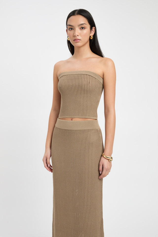 product Cairo Strapless Top Kookai Fitted Squareneck Sleeveless Womens-Blouse 