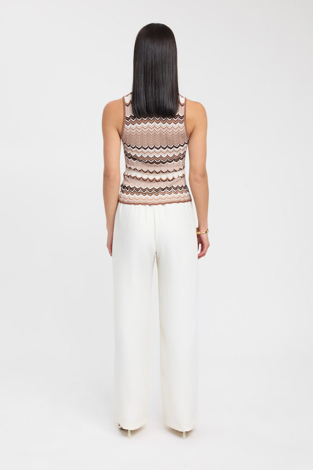 back Eadie Top Kookai Fitted Highneck Sleeveless Womens-Blouse 