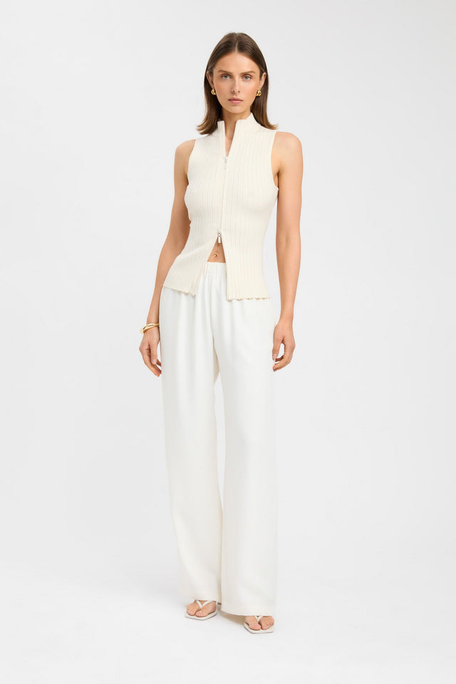 front River Sleeveless Top Kookai Fitted Highneck Sleeveless Womens-Blouse 