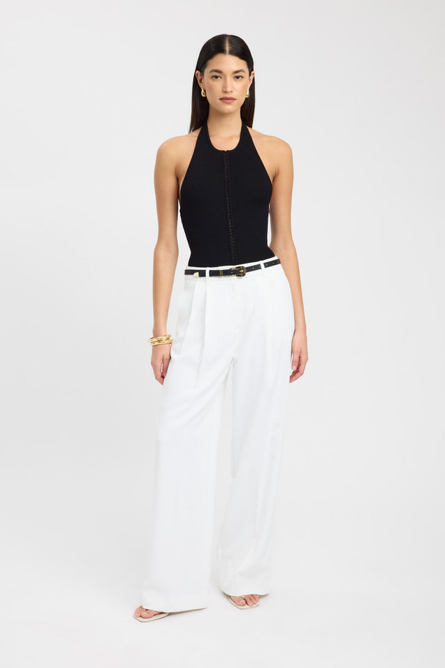 front Opal Adjustable Pant Kookai Wide-leg High-rise black womens-regular-pants 