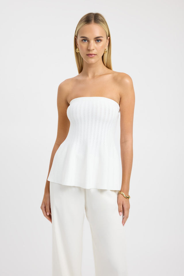 front Belle Top Kookai Fitted Straight Sleeveless Womens-Blouse 