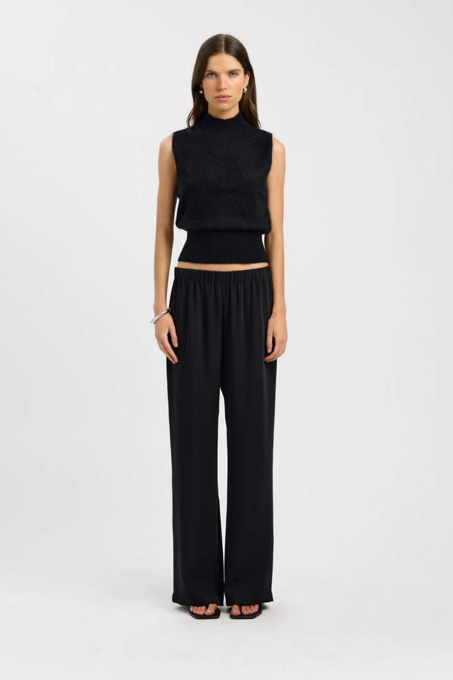 side Geneva Tank Kookai Fitted Highneck Sleeveless Womens-Blouse 