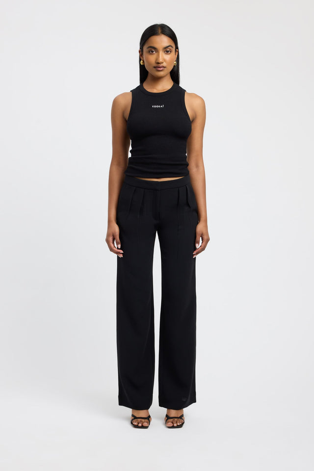 Alpha Low Rise Pant Kookai Wide-leg Mid-rise white womens-regular-pants 