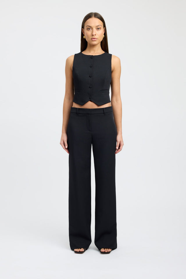 side Oyster Core Vest Kookai Relaxed Roundneck Sleeveless Womens-Blouse 