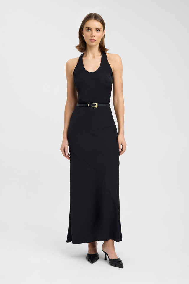 side Maria Slip Dress Kookai Aline Maxi Fitted Scoopneck womens-dresses 
