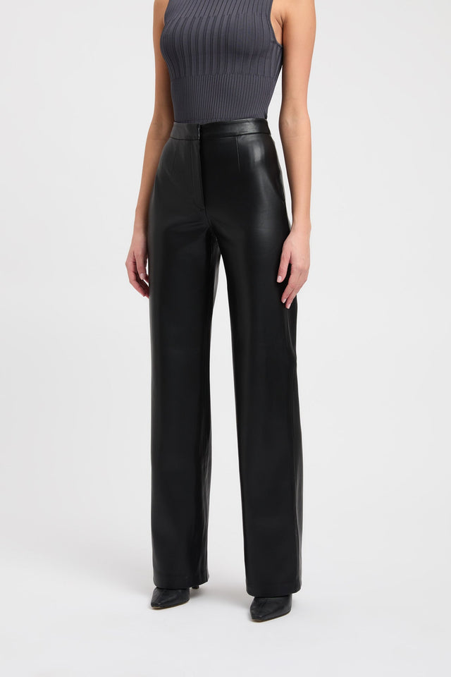 back Phoenix Staple Pant Kookai Wide-leg High-rise black womens-regular-pants 