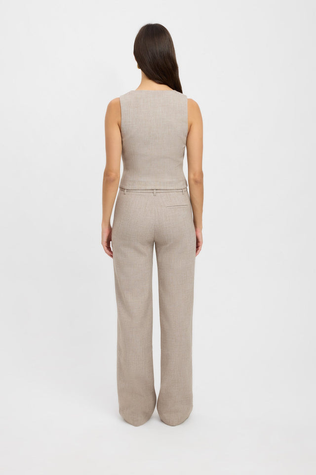 back Darcy Core Vest Kookai Fitted Thick strap High-neck white womens-singlets 