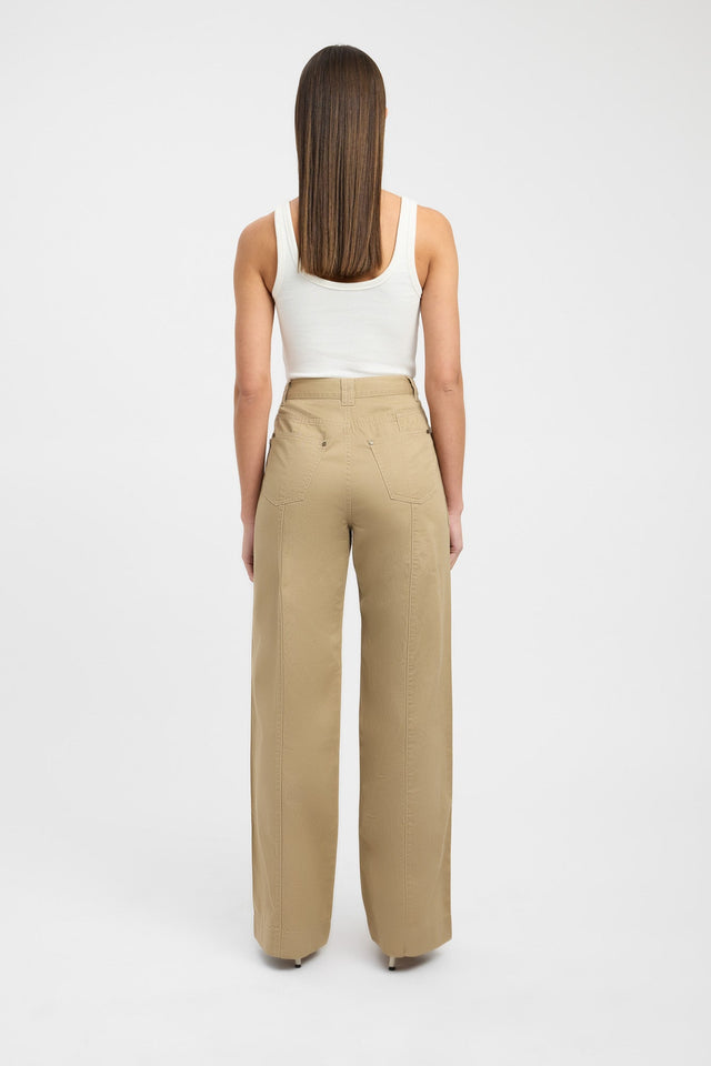 front Sawyer Pant Kookai Wide-leg High-rise white womens-regular-pants 