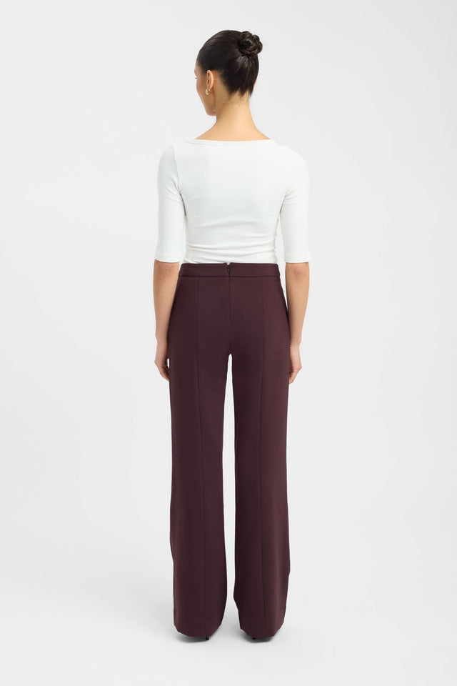 back Alto Long Flare Pants Kookai Regular High-rise womens-regular-pants 