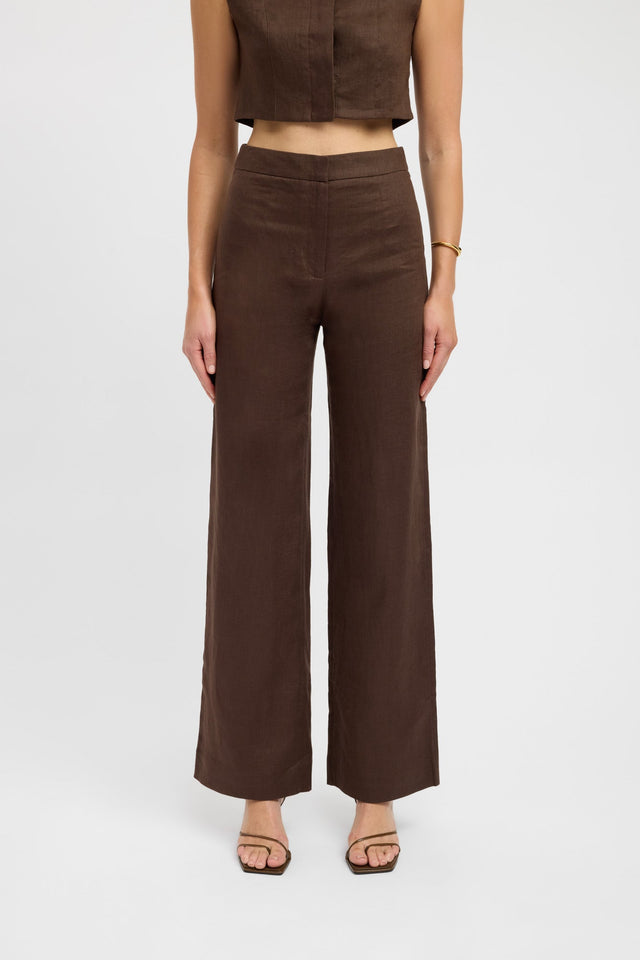 product Palm Staple Pant Kookai Wide-leg High-rise brown womens-regular-pants 