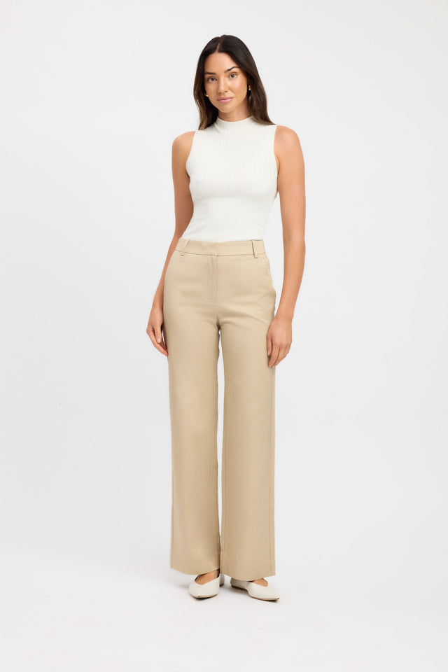 product Willa Pant Kookai Wide-leg Mid-rise beige womens-regular-pants 