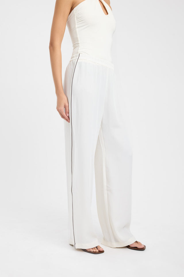 side Maria Stripe Pant Kookai relaxed High-rise brown womens-regular-pants 