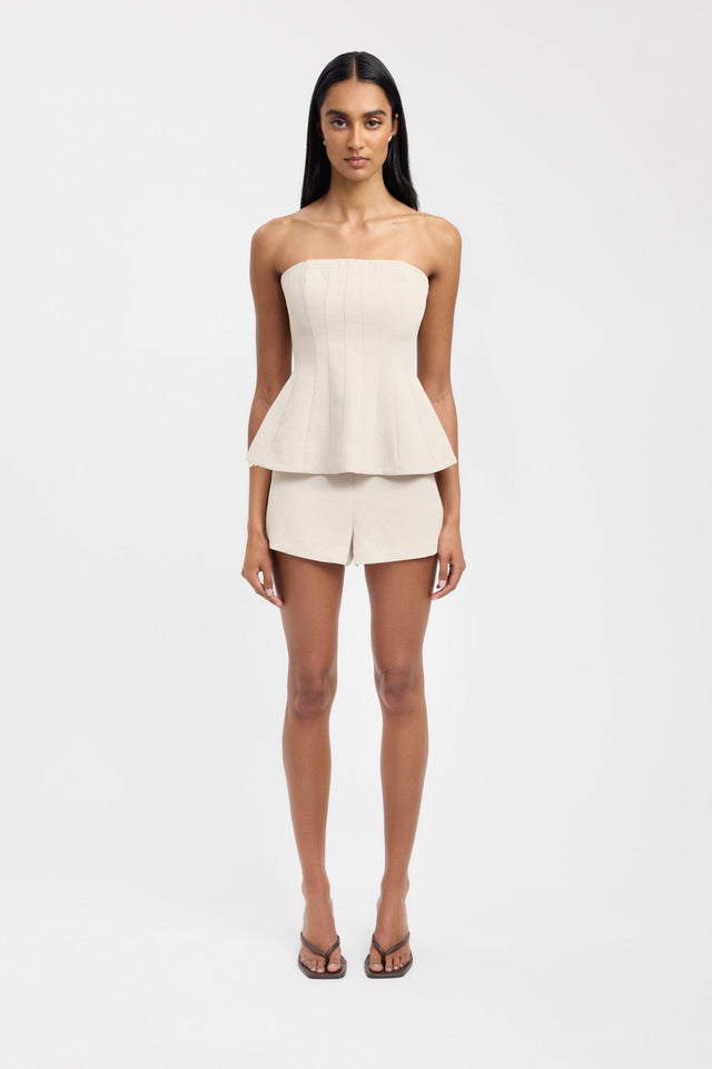 Oyster Strapless Seam Top