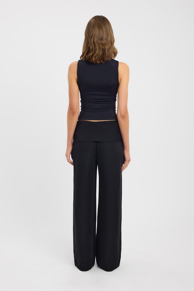 back Maria Tie Pant Kookai Wide-leg Mid-rise womens-regular-pants 