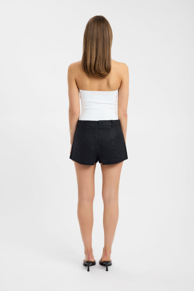 Presenting the Palm Low Rise Short womens-shorts in low-rise fitted black back