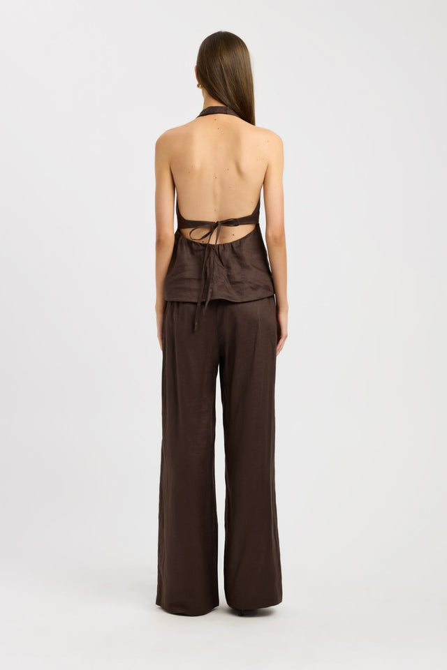 back Tahiti Elastic Pant Kookai Wide-leg High-rise womens-regular-pants 