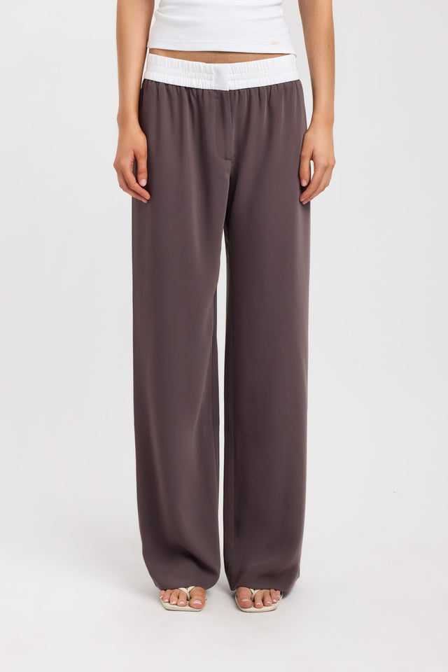 side Norway Contrast Pant Kookai Regular Mid-rise womens-regular-pants 