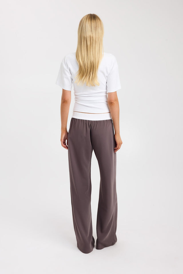 back Norway Contrast Pant Kookai Regular Mid-rise womens-regular-pants 