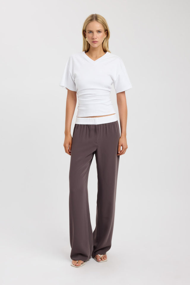 front Norway Contrast Pant Kookai Regular Mid-rise womens-regular-pants 