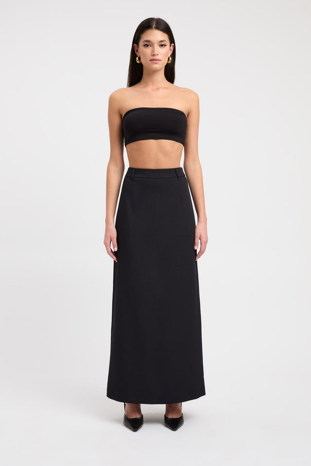 front Ariel Midi Skirt Kookai Straight Maxi brown womens-skirts 