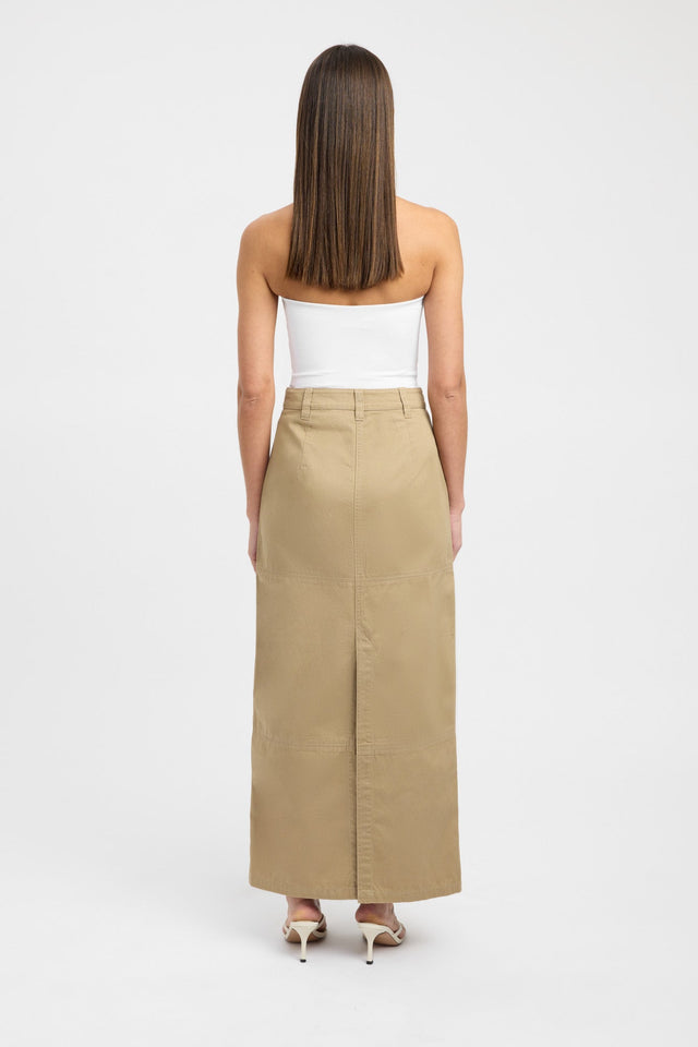 front Sawyer Skirt Kookai Straight Maxi white womens-skirts 