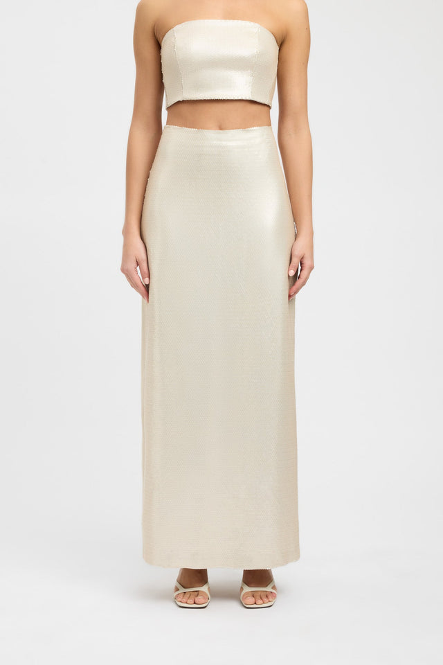 product Siena Sequin Maxi Skirt Kookai Straight Maxi white womens-skirts 