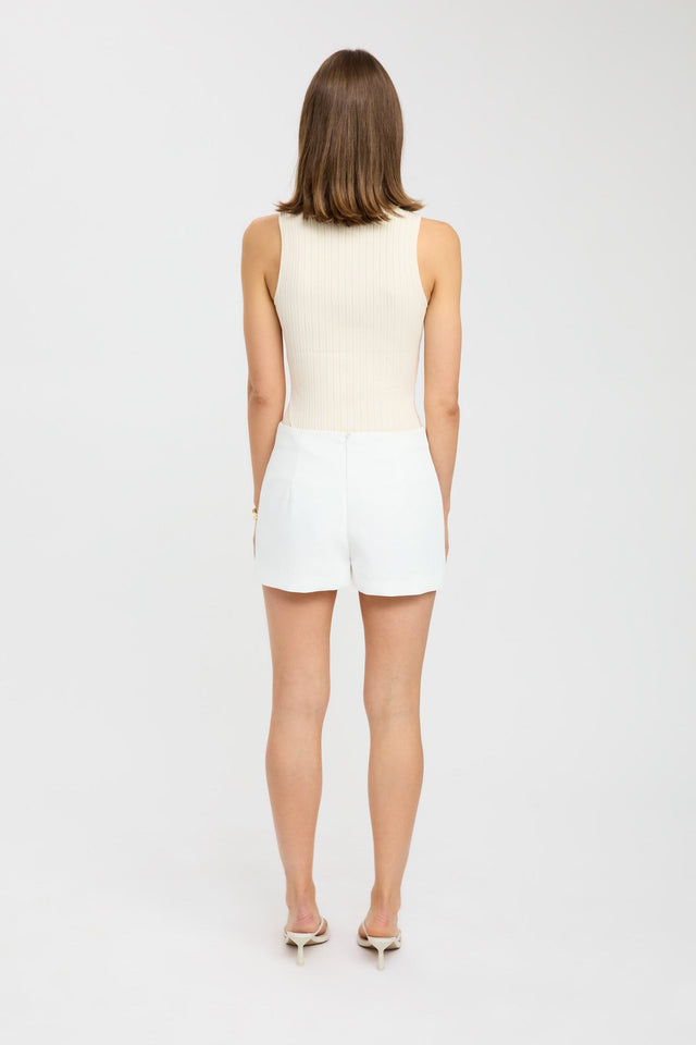 back Oyster Skort Kookai Straight Mini beige womens-skirts 