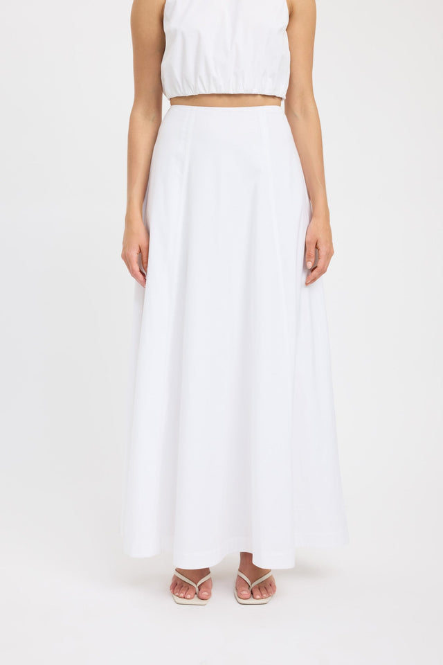 back Naples Maxi Skirt Kookai Straight Maxi white womens-skirts 