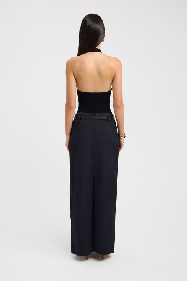 back Ariel Low Rise Maxi Skirt Kookai Straight Maxi grey womens-skirts 