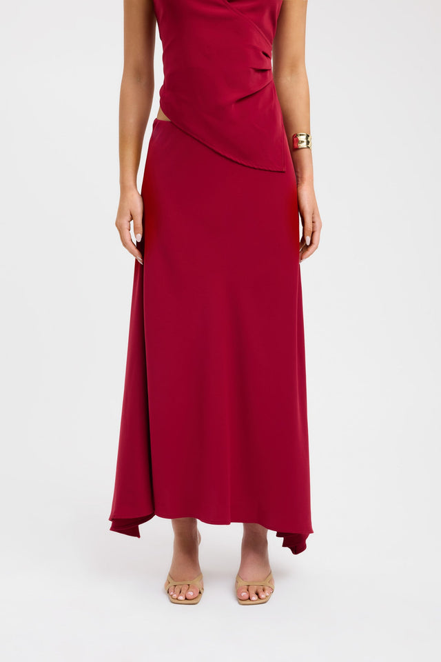 back Norway Maxi Skirt Kookai Asymmetry Maxi brown womens-skirts 