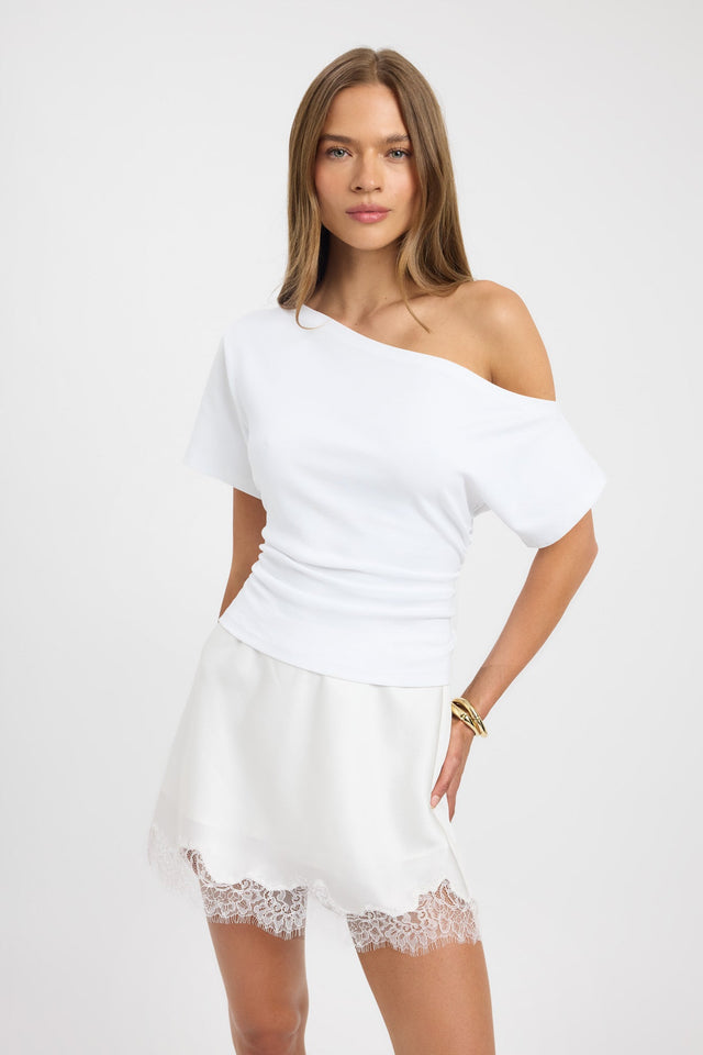 side Palermo Lace Mini Skirt Kookai Lace Mini womens-skirts 