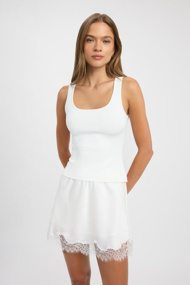 front Palermo Lace Mini Skirt Kookai Lace Mini womens-skirts 
