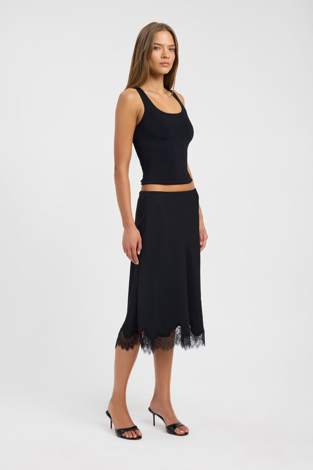side Maria Lace Midi Skirt Kookai Lace Midi womens-skirts 