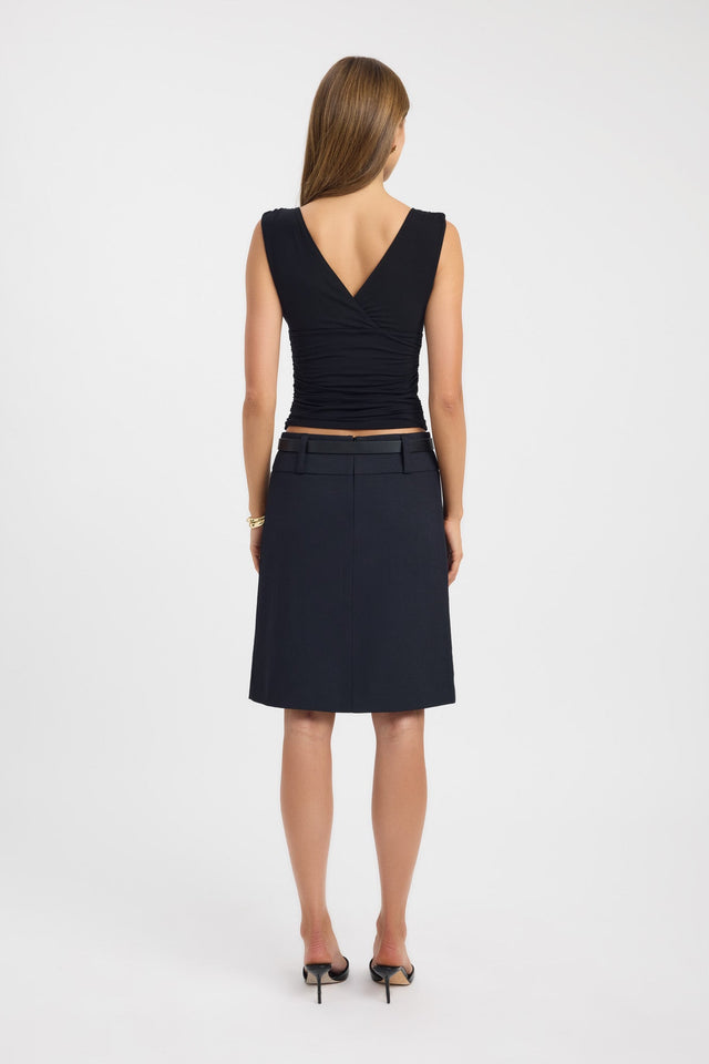 back Ariel Low Rise Midi Skirt Kookai Straight Maxi womens-skirts 