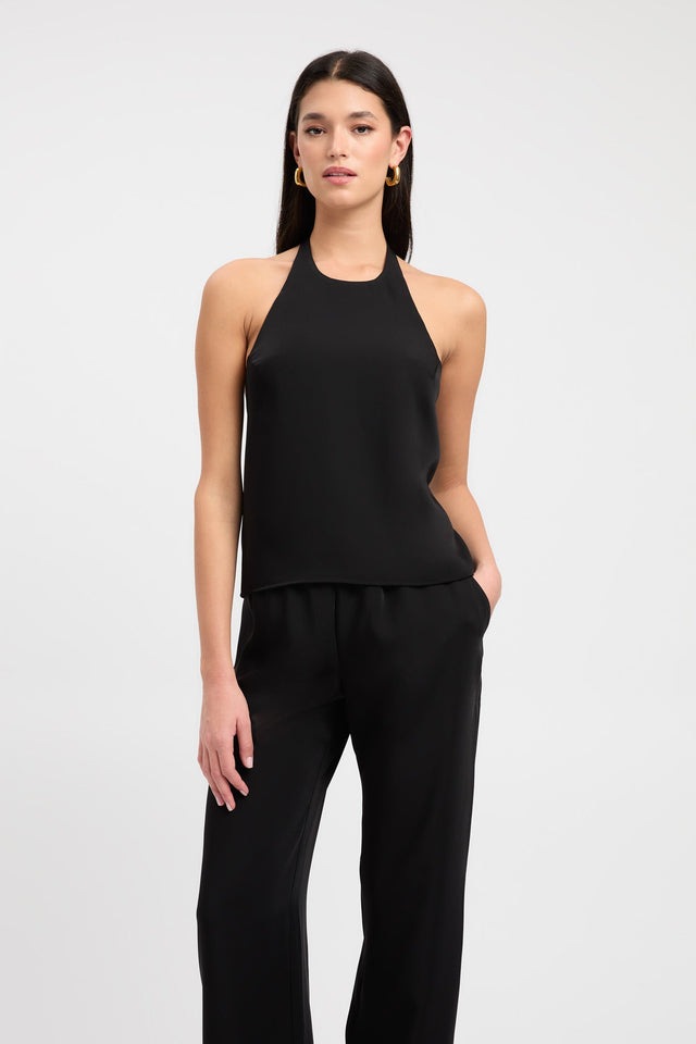 front Maria Core Top Kookai Relaxed Roundneck Sleeveless Womens-Blouse 