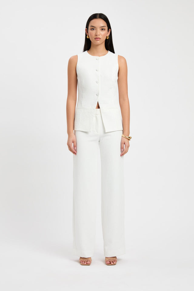 product Ariel Crew Vest Kookai Fitted Highneck Sleeveless Womens-Blouse 