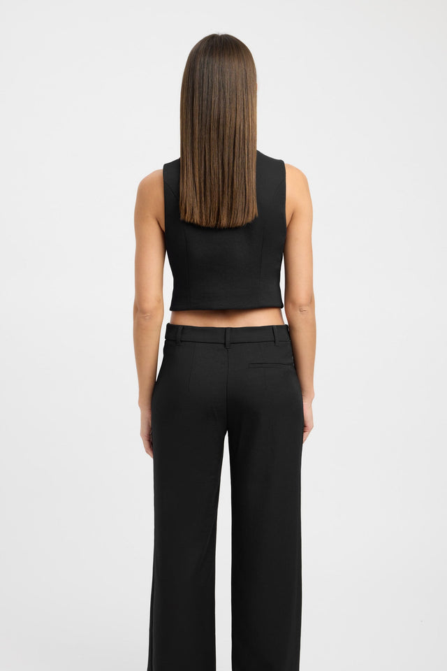 back Oyster Core Vest Kookai Relaxed Roundneck Sleeveless Womens-Blouse 