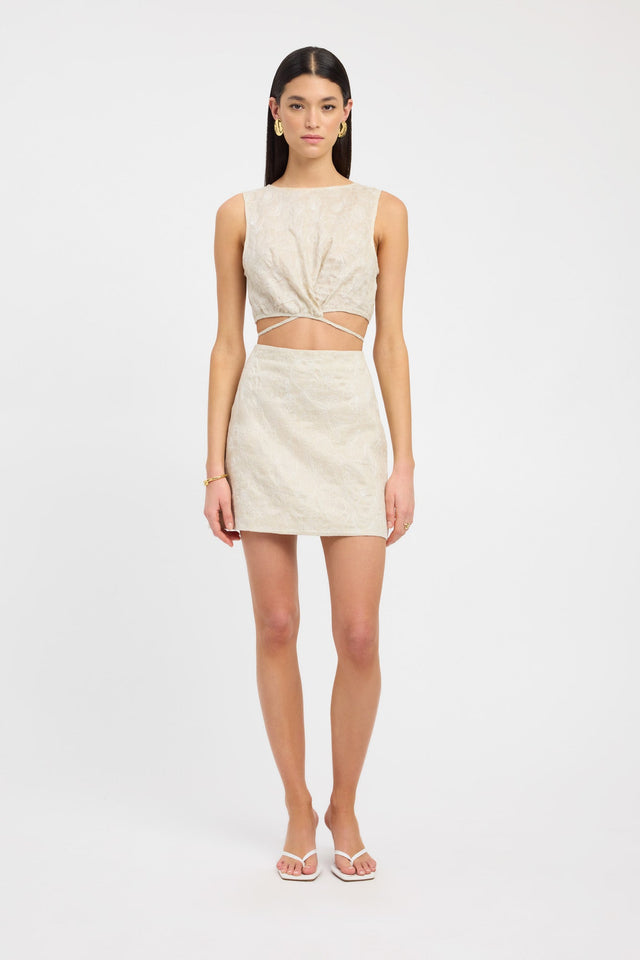product Tallulah Tie Top Kookai Fitted Roundneck Sleeveless Womens-Blouse 
