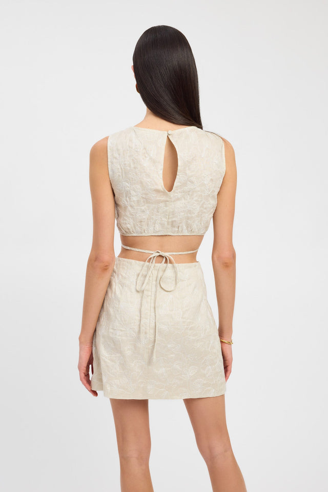 front Tallulah Tie Top Kookai Fitted Roundneck Sleeveless Womens-Blouse 