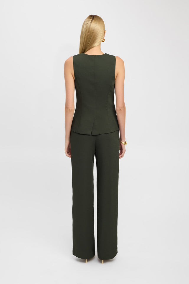 back Oyster Hook Crew Top Kookai Fitted Roundneck Sleeveless Womens-Blouse 