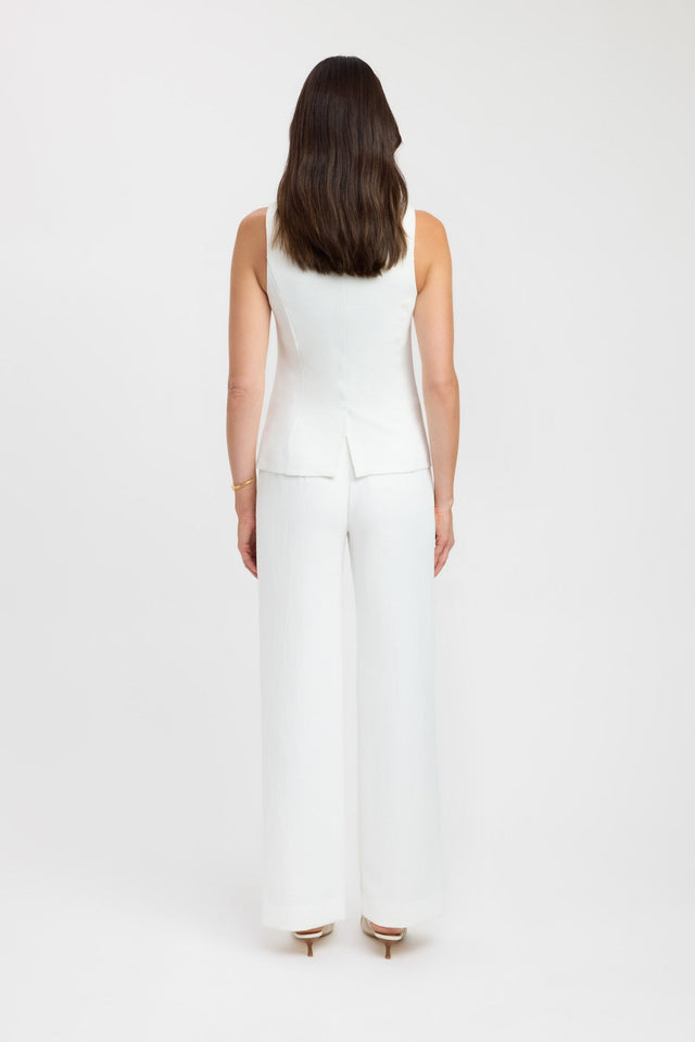 back Oyster Hook Crew Top Kookai Fitted Roundneck Sleeveless Womens-Blouse 