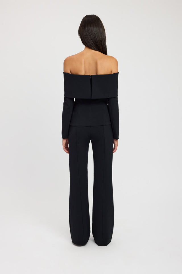 back Alto Off Shoulder Top Kookai Fitted Highneck Long sleeve Womens-Blouse 