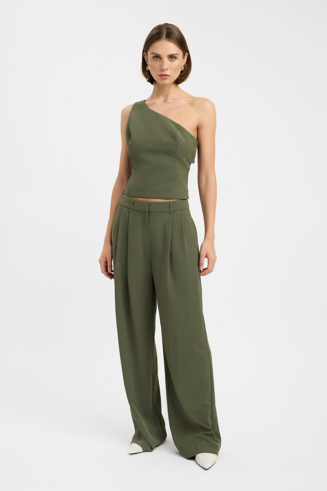 side Opal Cami Kookai Fitted Asymmetry Sleeveless Womens-Blouse 