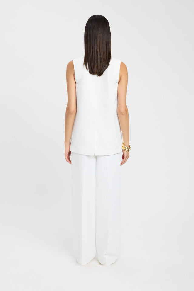 back Opal Top Kookai Relaxed V-neck Sleeveless Womens-Blouse 