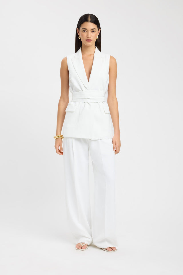 front Opal Top Kookai Relaxed V-neck Sleeveless Womens-Blouse 