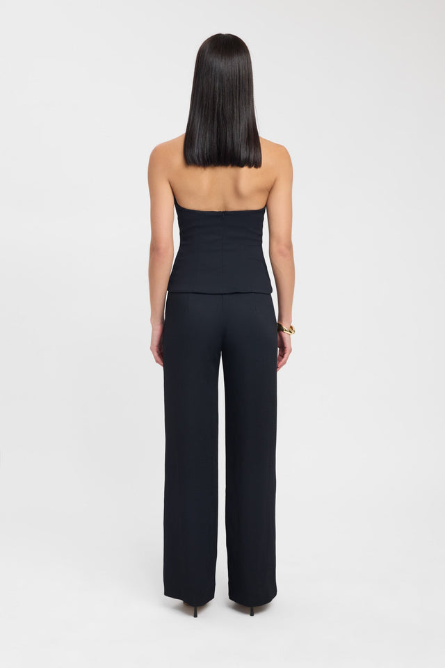 back Oyster Trim Halter Top Kookai Fitted Highneck Sleeveless Womens-Blouse 