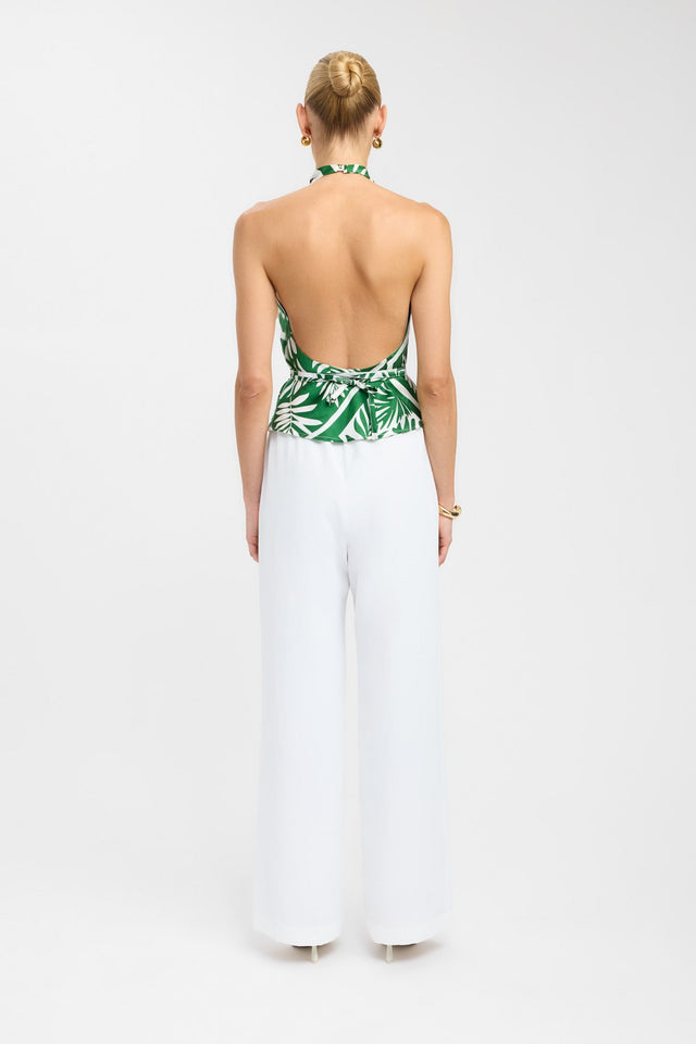 back Taormina Halter Top Kookai Fitted Cowlneck Sleeveless Womens-Blouse 