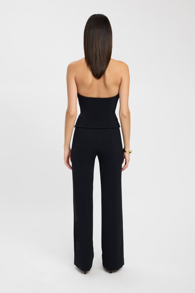 back Alto Low Cut Top Kookai Fitted Plungeneck Sleeveless Womens-Blouse 