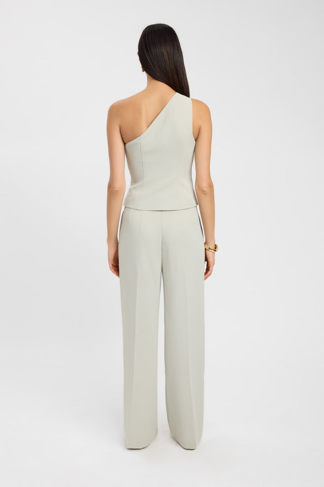 back Opal Knot Top Kookai Fitted Asymmetry Sleeveless Womens-Blouse 